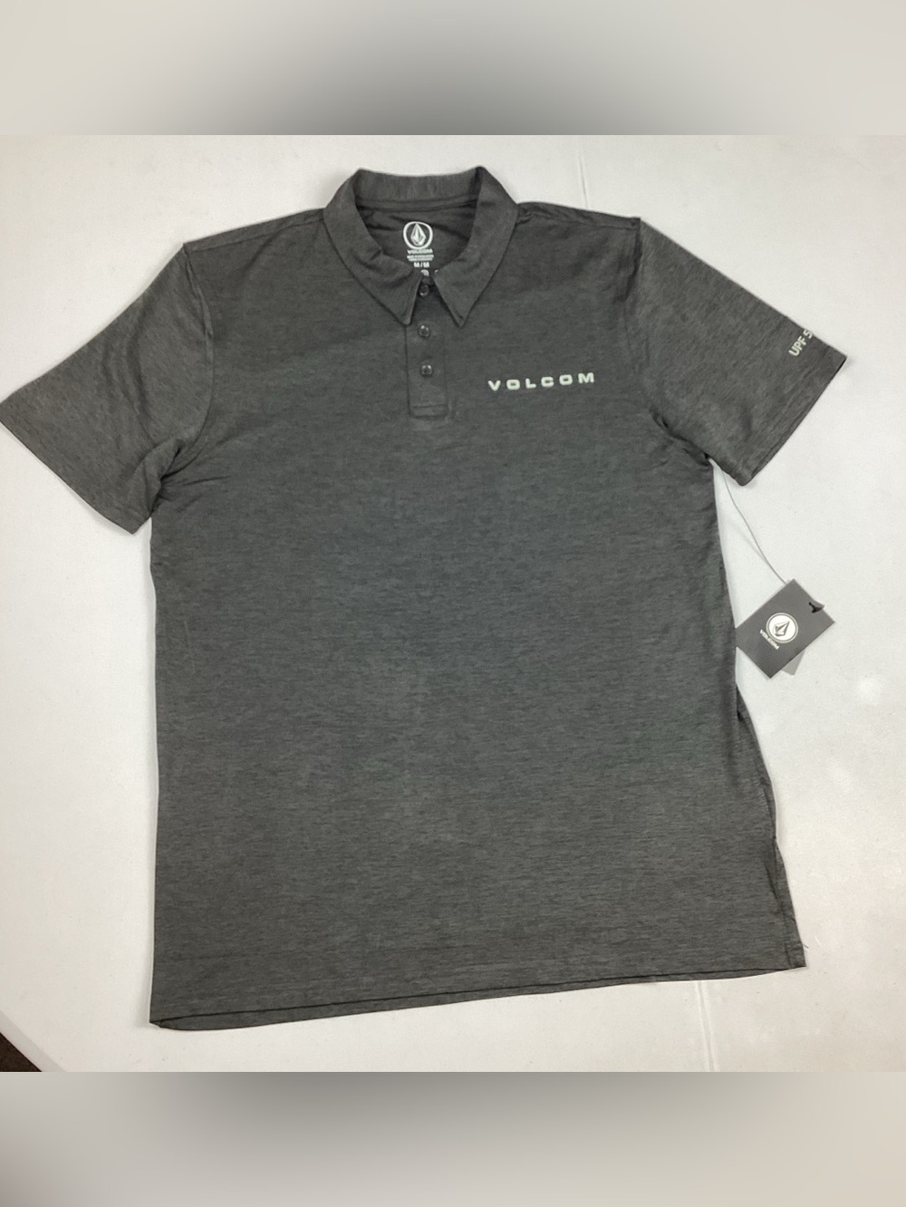 Volcom Men’s UPF Hodad Lightweight Golf Polo Gray Medium NEW! Retail $35